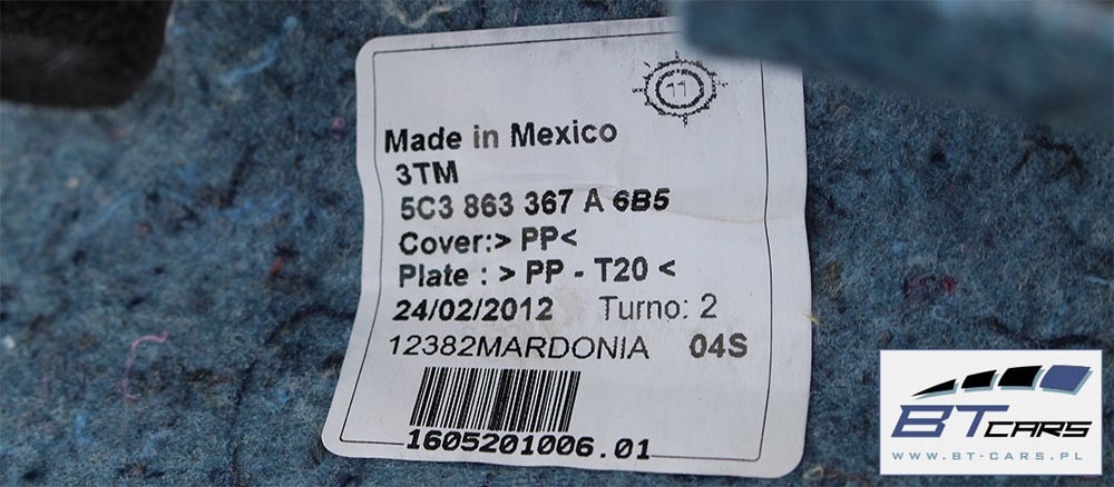 фото №15, Vw the beetle килимок підлога 5c5863367a обшивка підлога оббивка 5c3 863