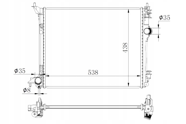 фото №2, Радиатор двигателя wody renault grand scenic iv megane #petrolhead pro+ kit5