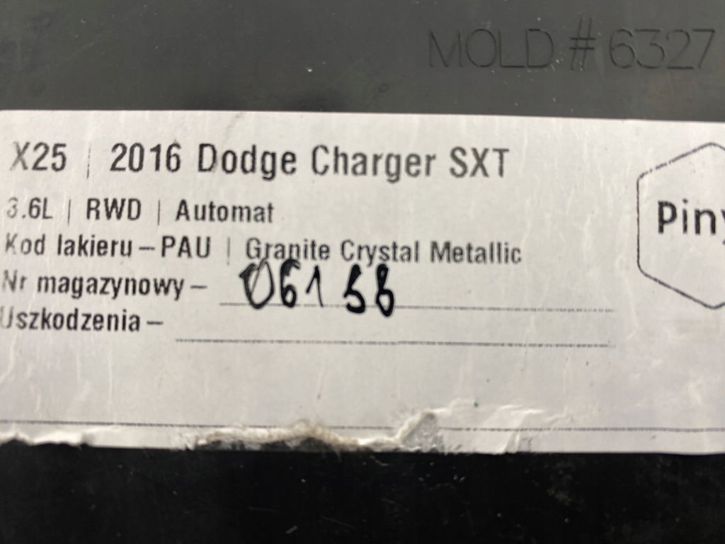 фото №9, Впуск повітря канал гальмівний правий dodge charger 2015+ usa