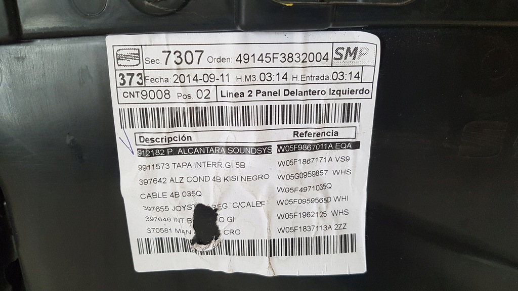 фото №6, Seat leon 5f iii обшивка оббивка ліва перед ladna