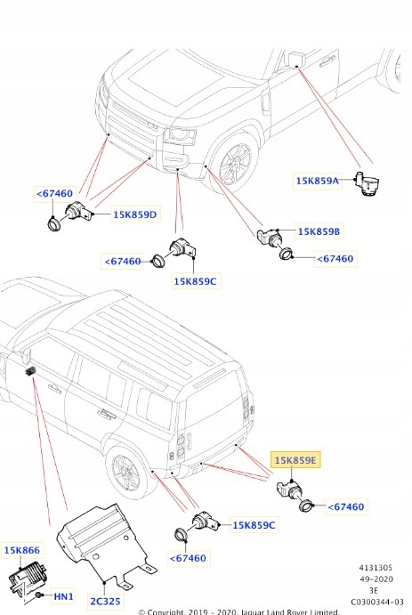 фото №5, Датчик pdc land rover new defender lr138716
