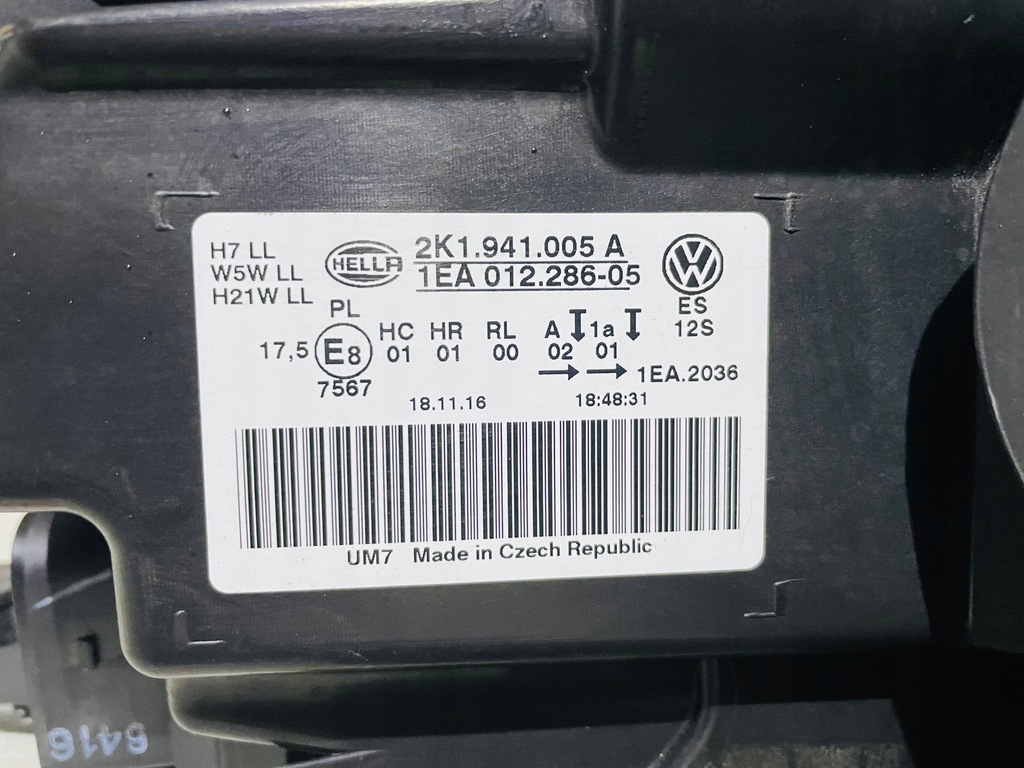 фото №7, Vw caddy 2k1 15-19 rok лампа ліва перед