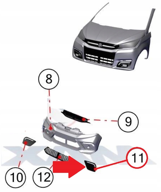 фото №3, Накладка протитуманної фари aixam gti gto emotion bez протитуманної фари pod led ліва оригінал