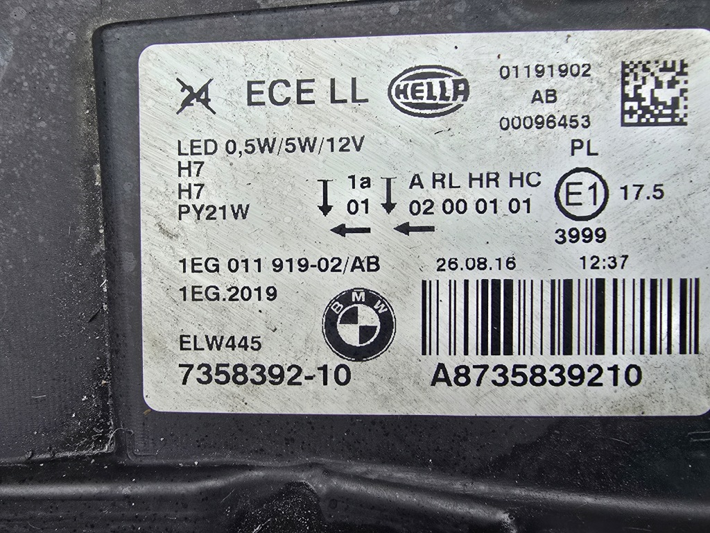 фото №5, Bmw 1 i f20 f21 lift h7+ led лампа передня