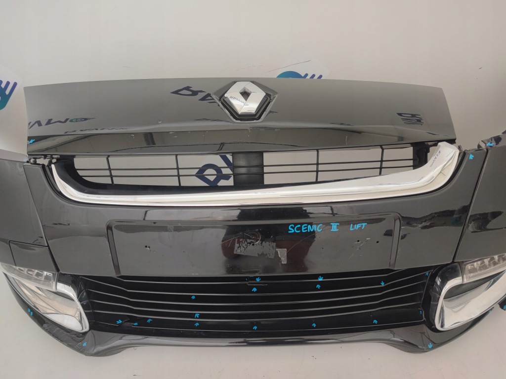 фото №9, Бампер передний перед renault scenic iii 3 pierwszy lift противотуманные фары