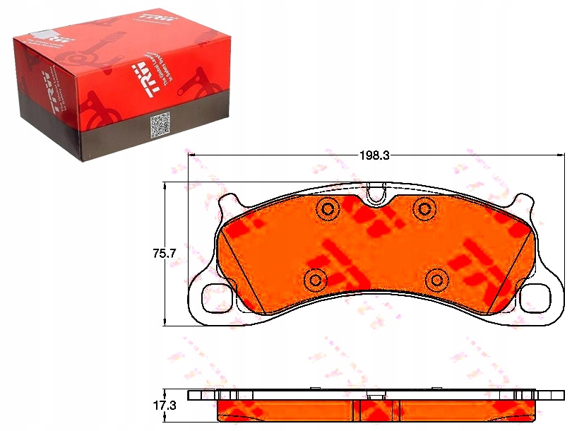 фото №1, Тормозные колодки тормозные porsche перед 911 11- trw