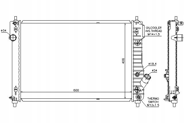 фото №1, Nissens радиатор wody chevrolet aveo хэтчбек 1.