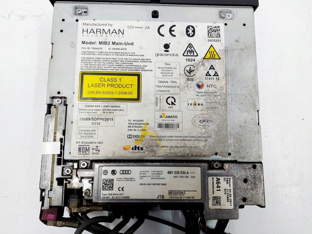 фото №7, Audi sq7 q7 4m 17r. радіо зчитувач модуль навігації 4m1035035a