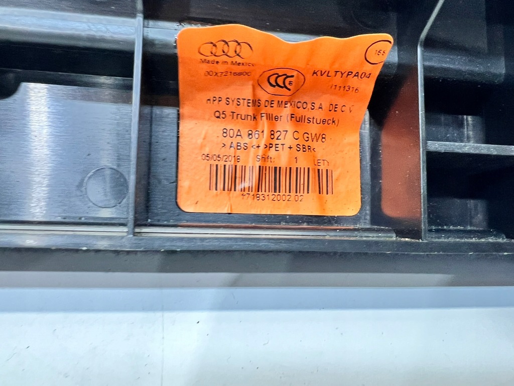 фото №10, Молдинг защита багажника левая audi q5 fy 80a861827c