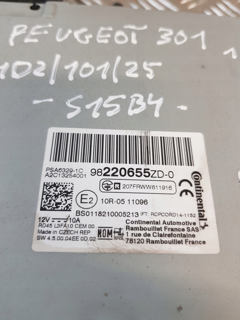 фото №6, Радіо cd 98220655zd peugeot 301 18r-