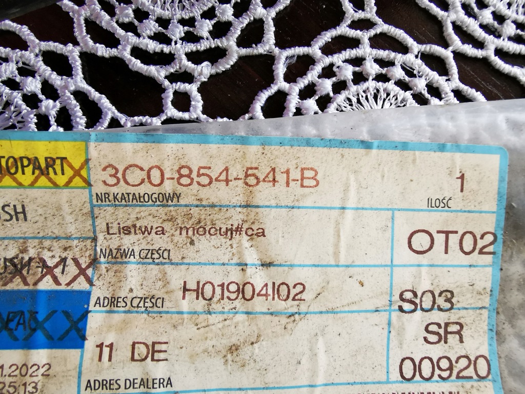 фото №8, Vw passat b7 молдинг кріпильна скло ліва 10-14