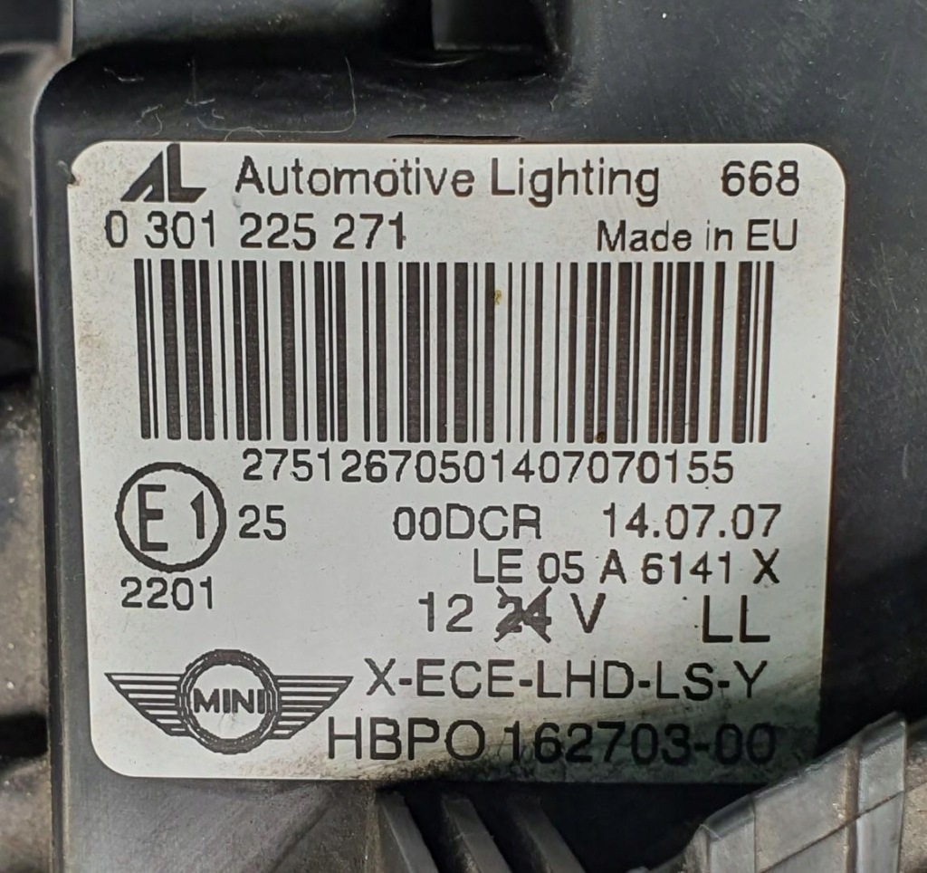 Купить Лампа левый перед ксенон mini cooper r56 0301225271 европа