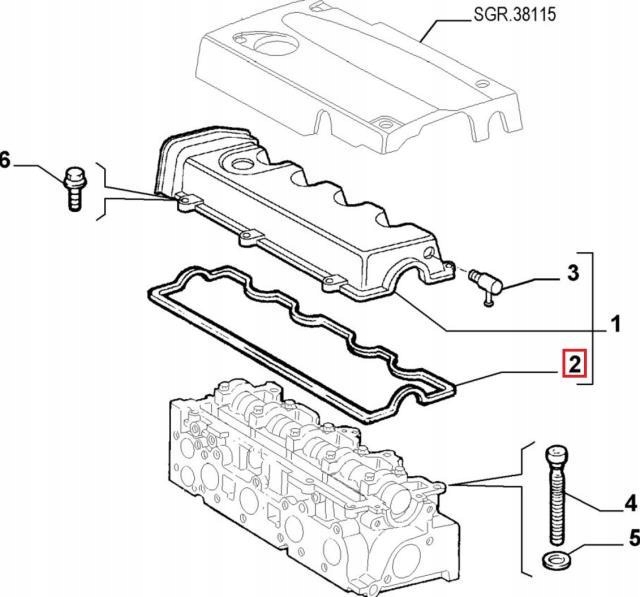 фото №3, Прокладка кришки клапанів alfa romeo 156 145 146