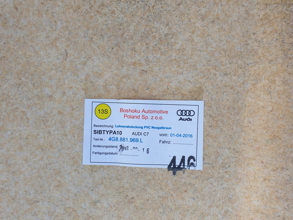 фото №10, Захист корпус сидіння задня спинка audi a7 4g оригінальний номер