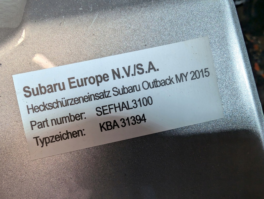 фото №11, Subaru outback 2014-2018 накладка бампера задняя