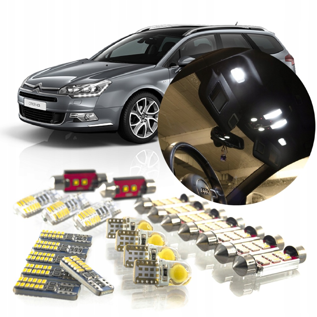 Купити Лампочка led citroen c5 x7 універсал - набір освітлення салону led! vip