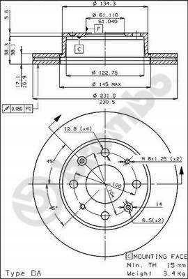 фото №1, Диск гальмівна honda civic 85-95 wen