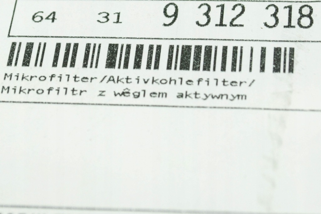 фото №7, Фильтр воздуха салонный угольный bmw x4 f26 64319312318 9312318 оригинальный