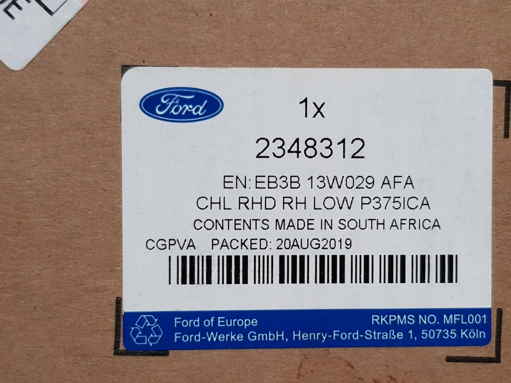 фото №13, Лампа права фара перед ford ranger lift nowa оригінальний номер eb3b-13w029-agb