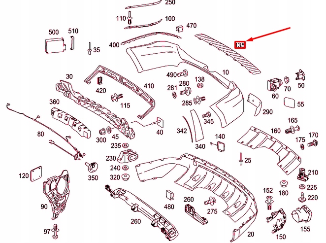 фото №10, Mercedes-benz gl x164 задняя плита бампера a1648800211