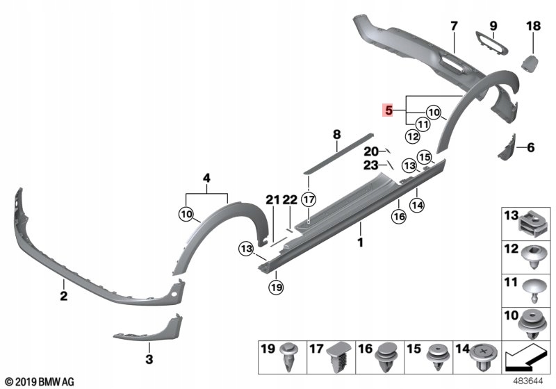фото №9, Молдинг крыла задняя левый mini f56 5177 7300821