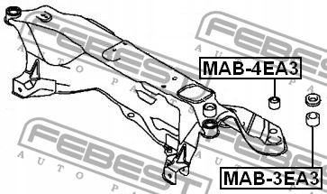 фото №3, Втулка febest do mitsubishi eclipse iii 2.4