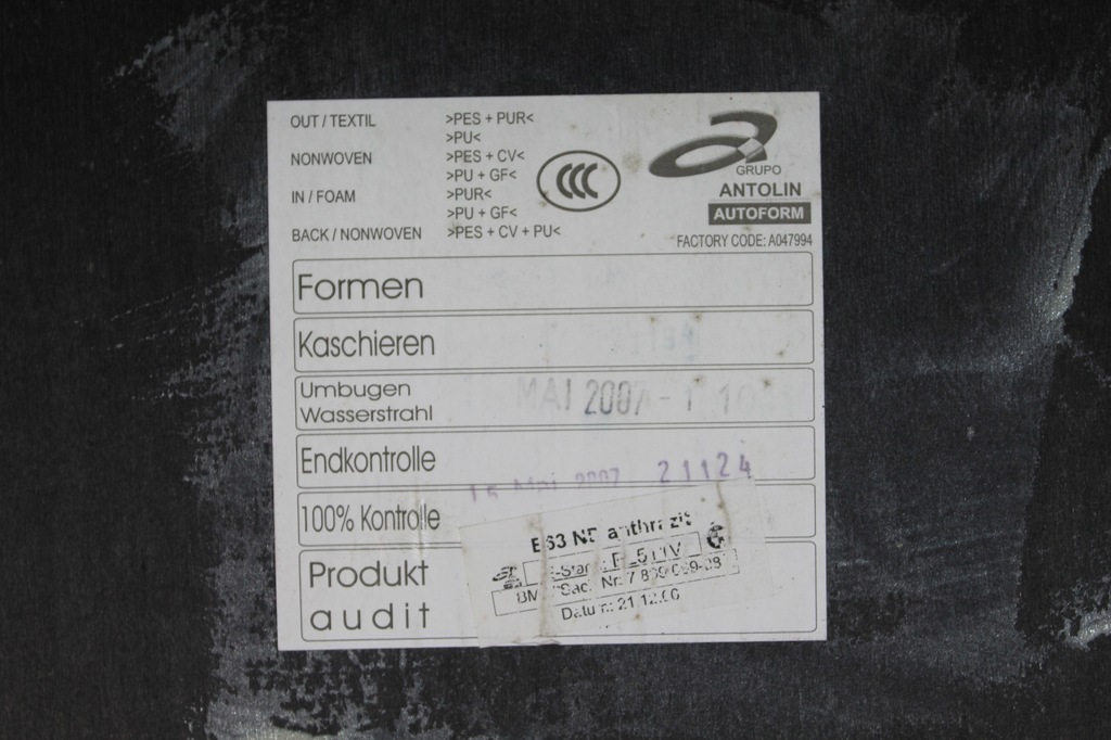 фото №11, Стеля bmw seria 6 e63 m набір czarna