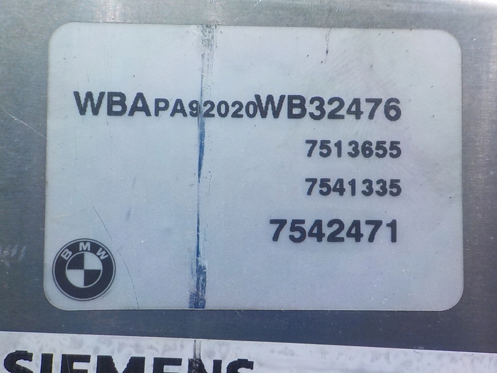 фото №5, Bmw x3 e83 3.0 b aut 04r 5d блок керування бортовий комп'ютер двигуна 7541335 5wk93018