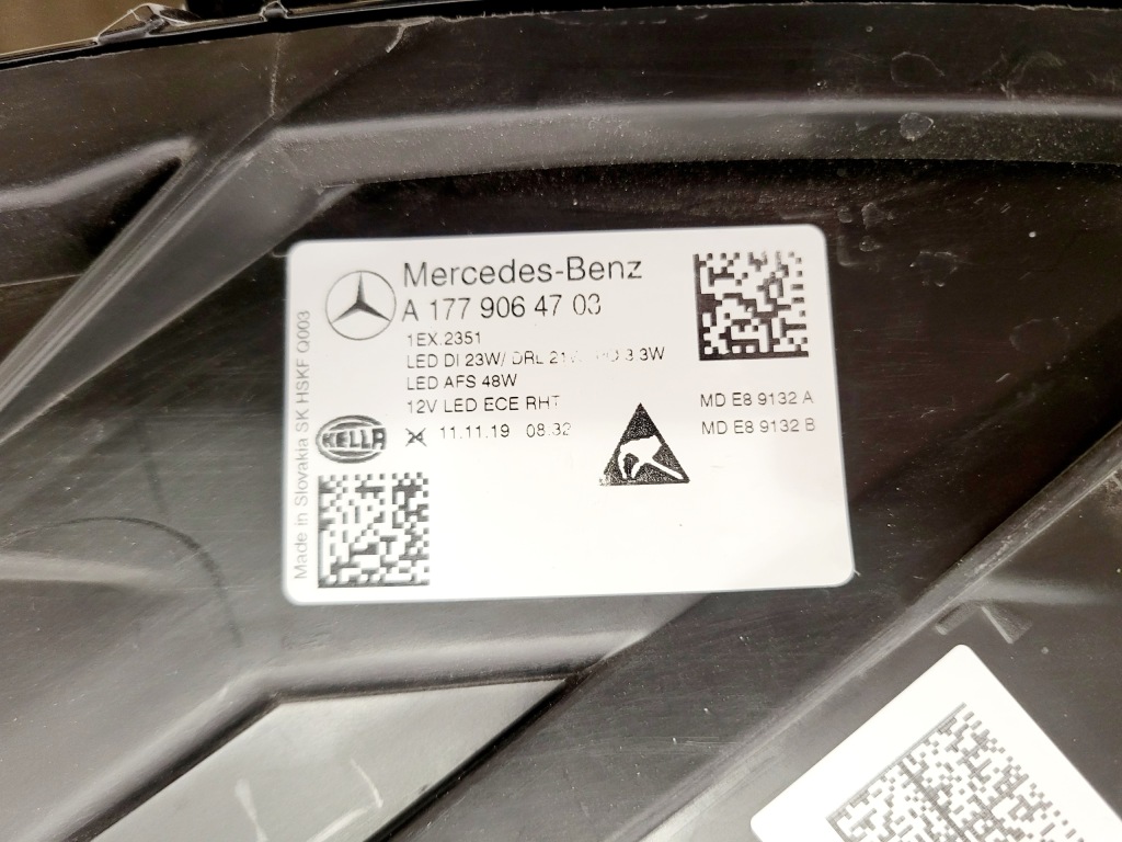 Mercedes a klasa w177 лампа левая перед full led Недорого