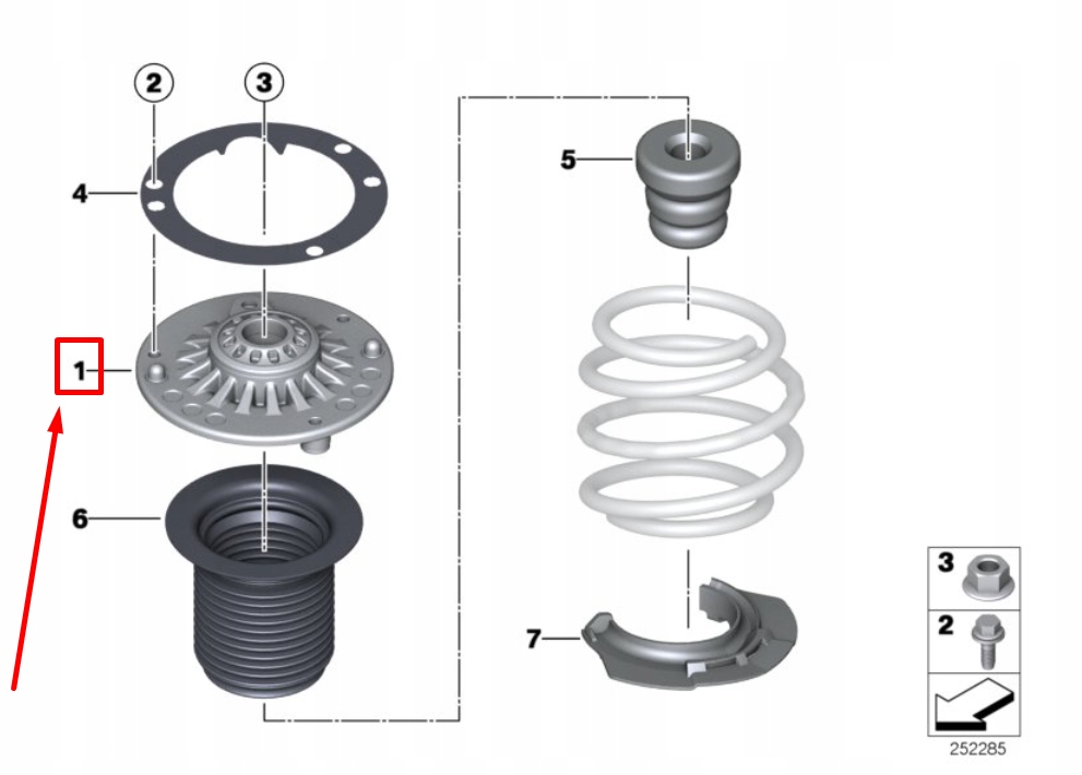 фото №10, Bmw 2 f87 передняя часть shock кронштейн 31302420596 2420596