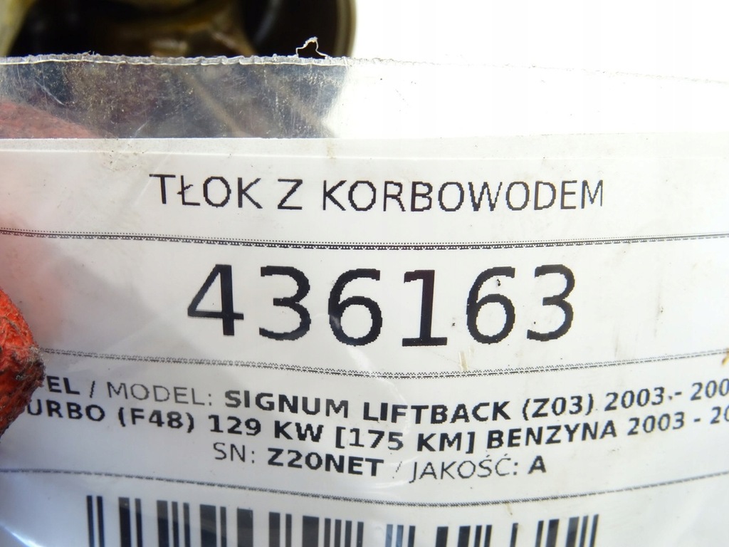 фото №5, Поршень с шатун opel signum 2.0 175km z20net 03-08