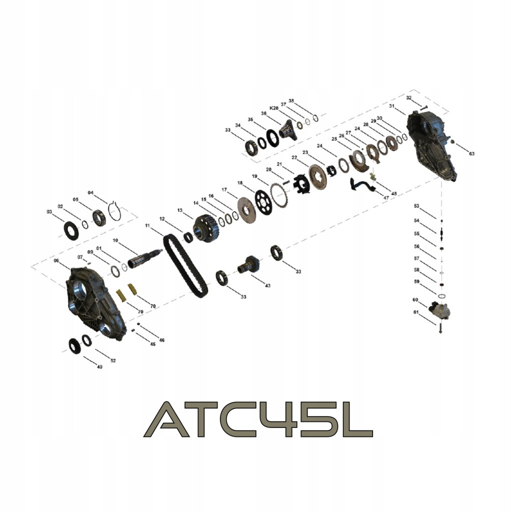 фото №3, 'ланцюг редуктор коробка передач приладова atc45l оригінал'