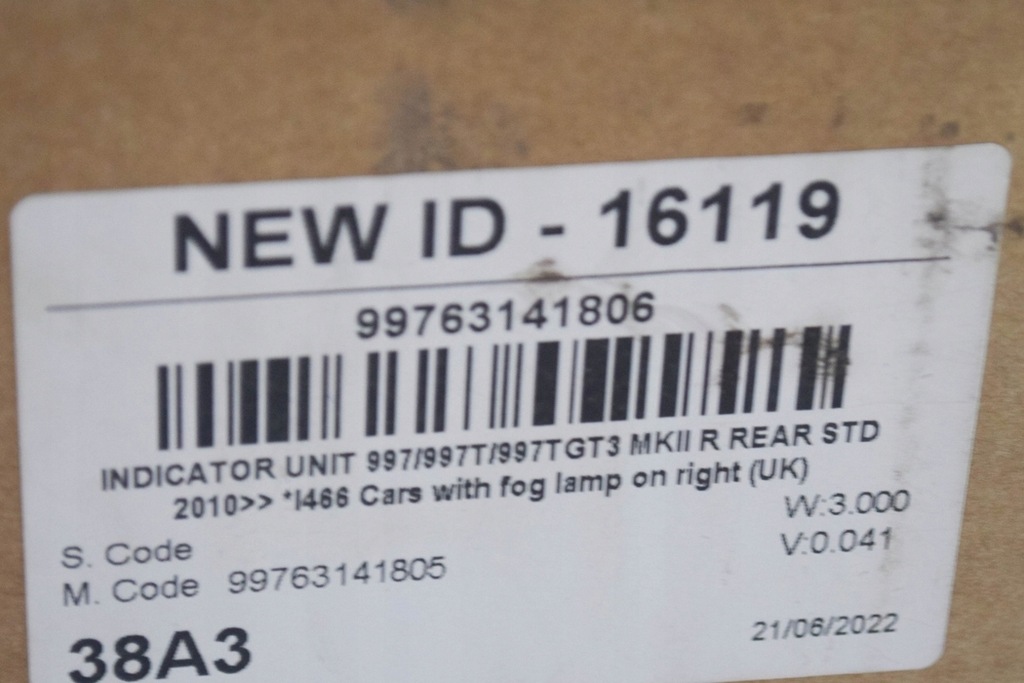 фото №9, Porsche 911 997 лампа задняя правая задняя nowa оригинальная 99763141806