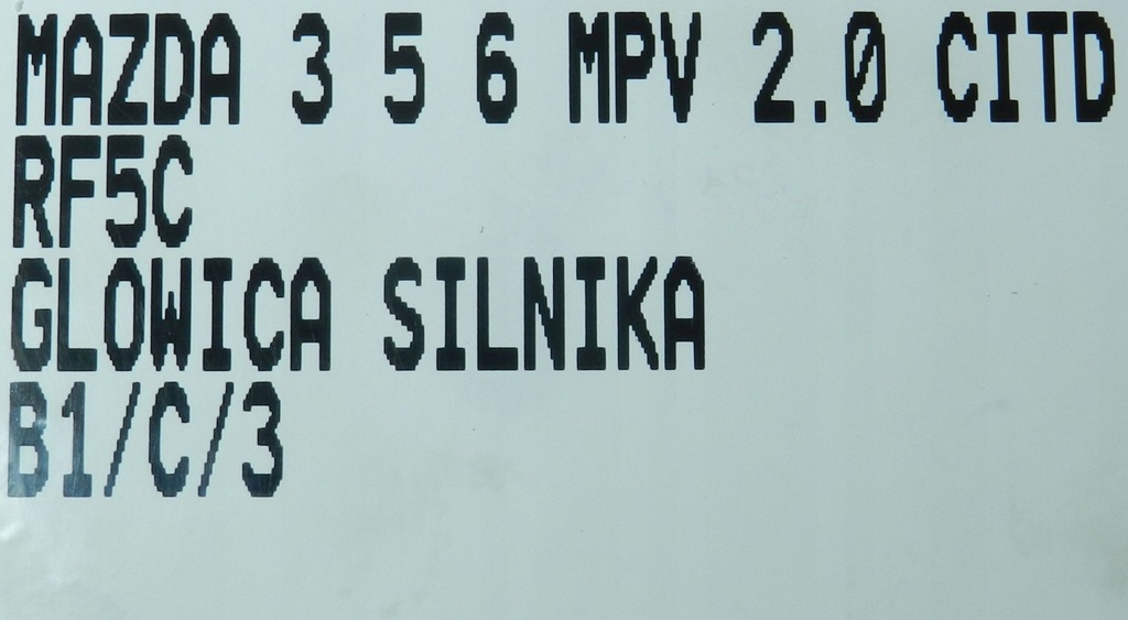 фото №10, Головка двигателя mazda 5 6 i mpv 2.0d citd rf5c rf7j