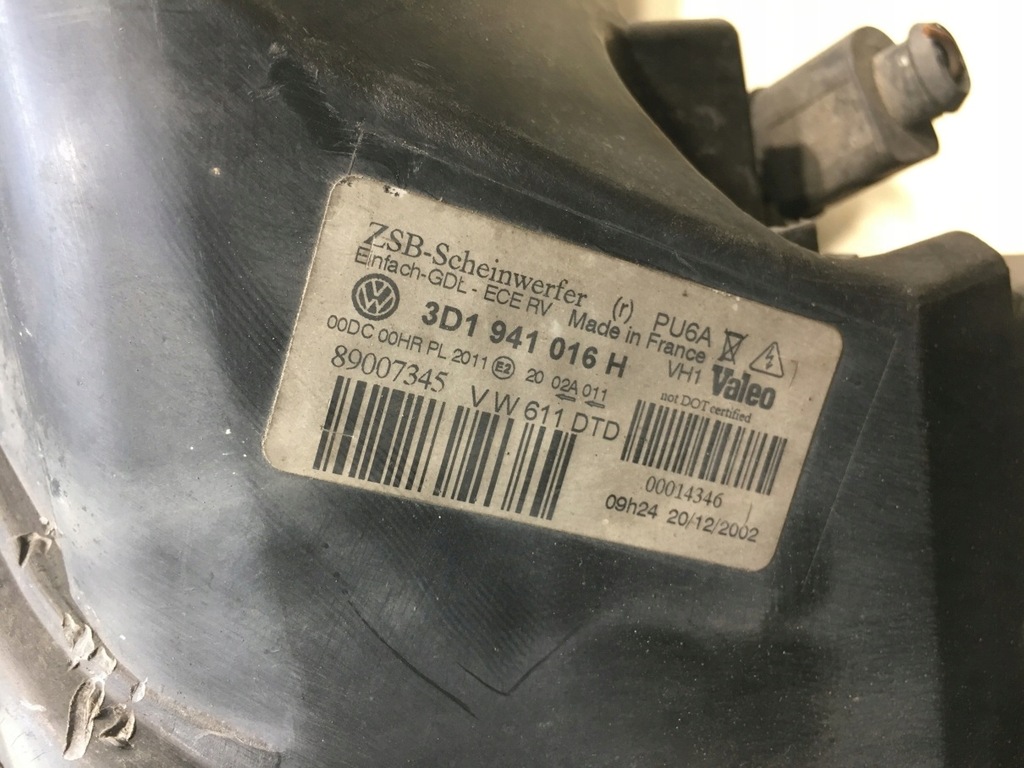 фото №9, Лампа правый перед vw phaeton 3d1941016h