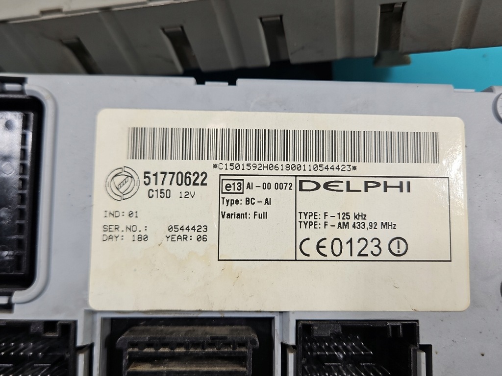 фото №10, Бортовой компьютер блок управления двигателя 51784560 fiat doblo i 1.3 jtd