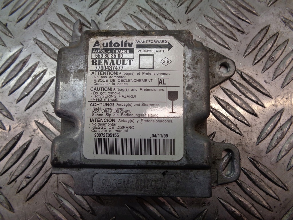 фото №1, Модуль подушка безопасности renault megane i 1.6 550803600