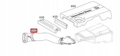 фото №2, Труба воздухозаборник do фильтра воздуха mercedes w203 c180