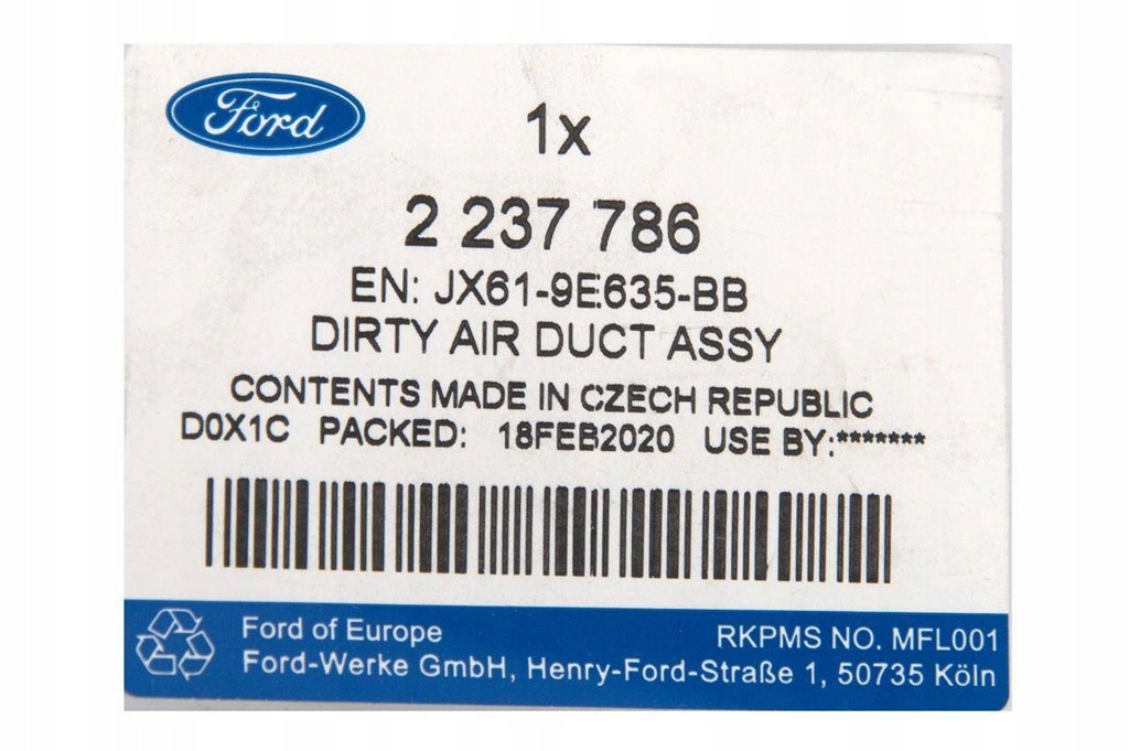 фото №14, Воздухозаборник воздуха ford focus mk4 18- kuga mk3 2020-