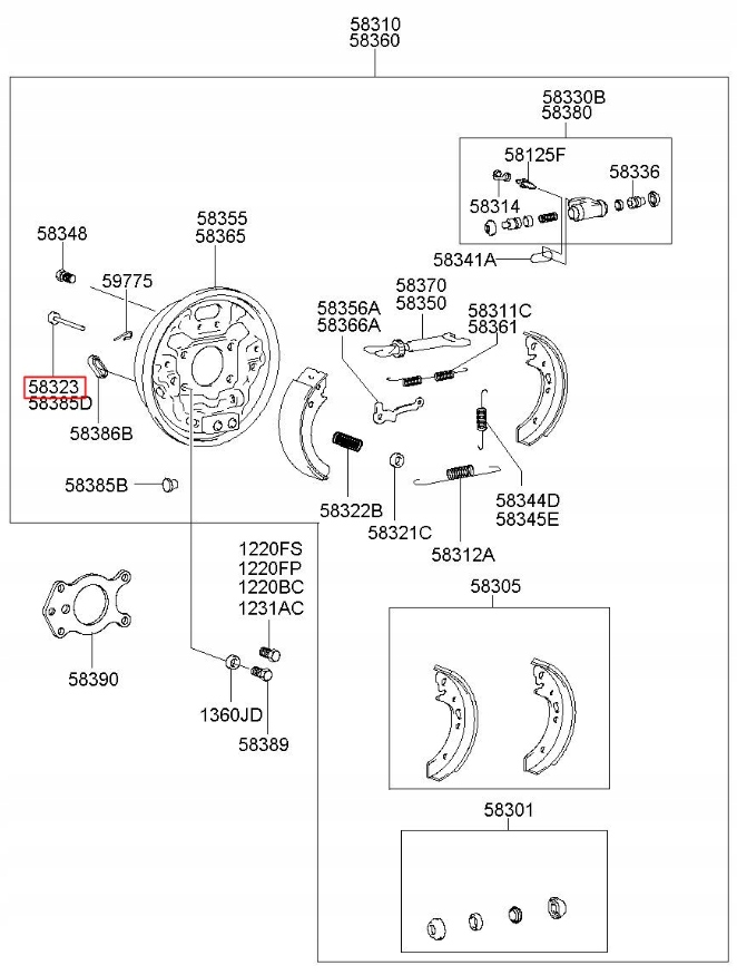 фото №6, Кронштейн, тормозные колодки тормозные hyundai accent 1999- elantra 2000- 58323-24000