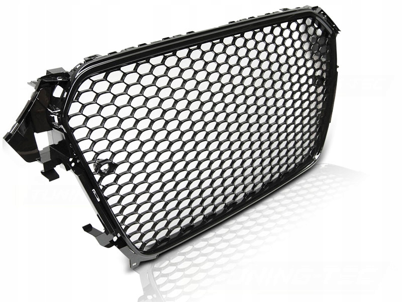 фото №1, Решётка радиатора audi a4 b8 rs-style 11-15r black блеск pdc