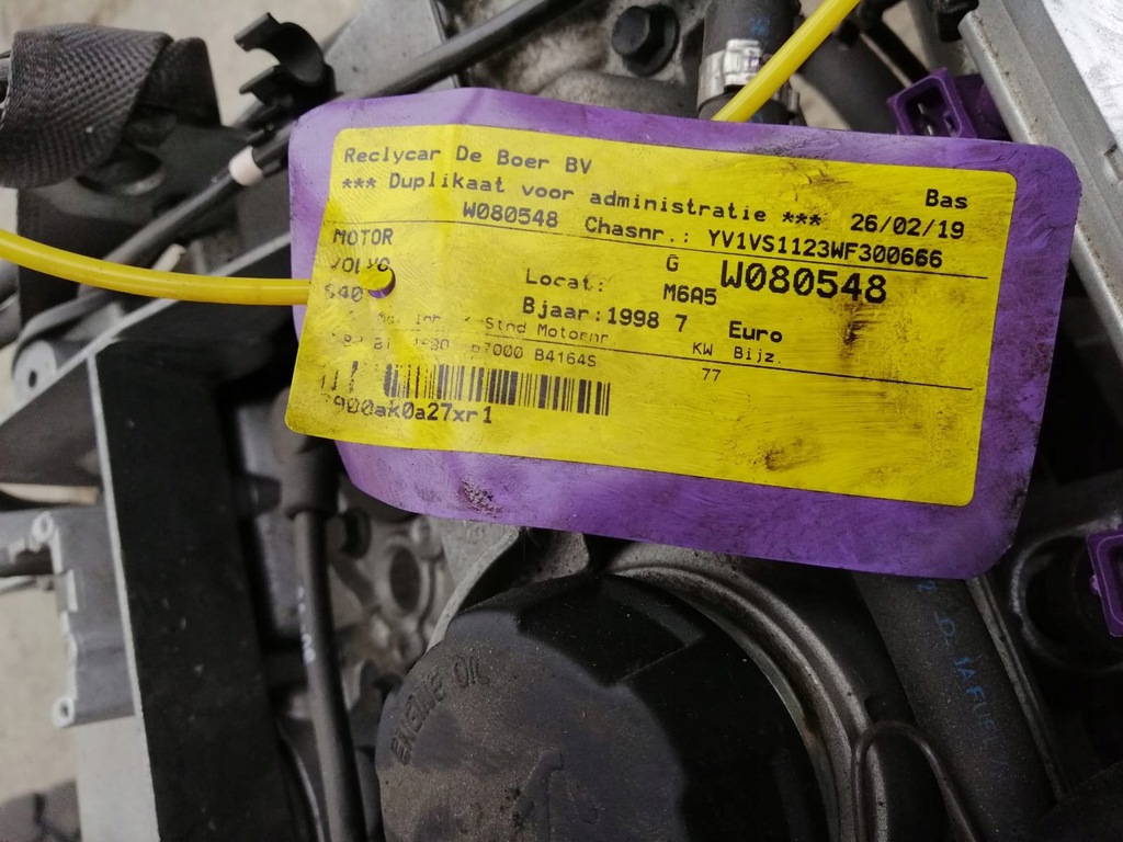 фото №6, Двигун volvo v40 s40 1.6 16v b4164s 105km 67tyśkm