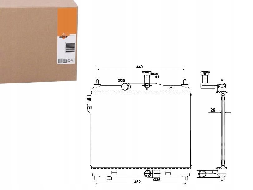 фото №1, Nrf 53170 радиатор, система охлаждение двигателя
