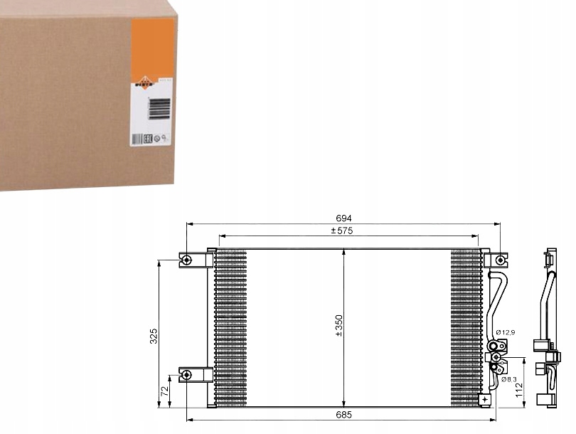 фото №1, Конденсатор кондиціонера mitsubishi pajero 98- nrf