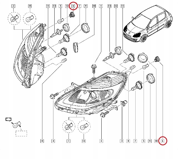 фото №11, Цоколь лампочка поворот r clio 05-/modus
