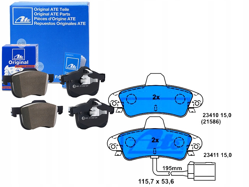 фото №1, Тормозные колодки тормозные ford cougar mondeo i mondeo ii 1.