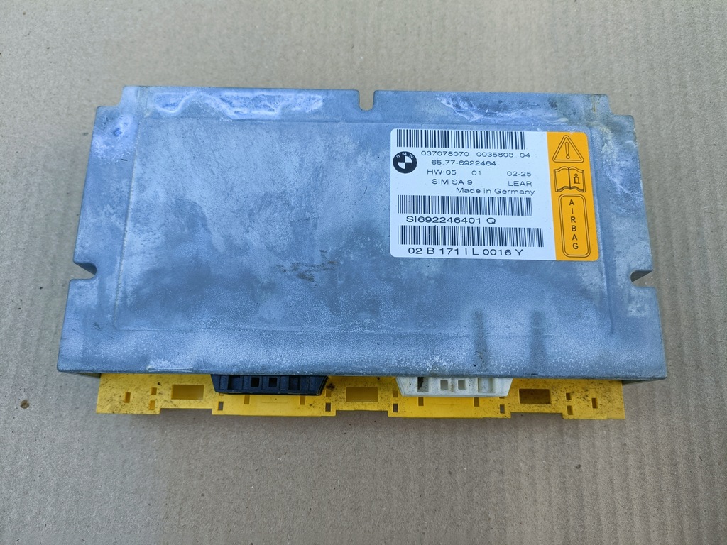 фото №1, Модуль датчик подушек подушка безопасности bmw оригинальный номер 6922464