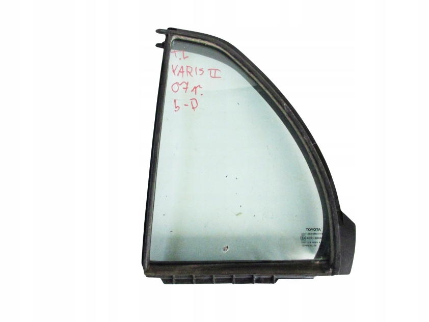 фото №1, Стекло задняя левая дверь toyota yaris ii 5 дверь 2006-2011 rok 2007r