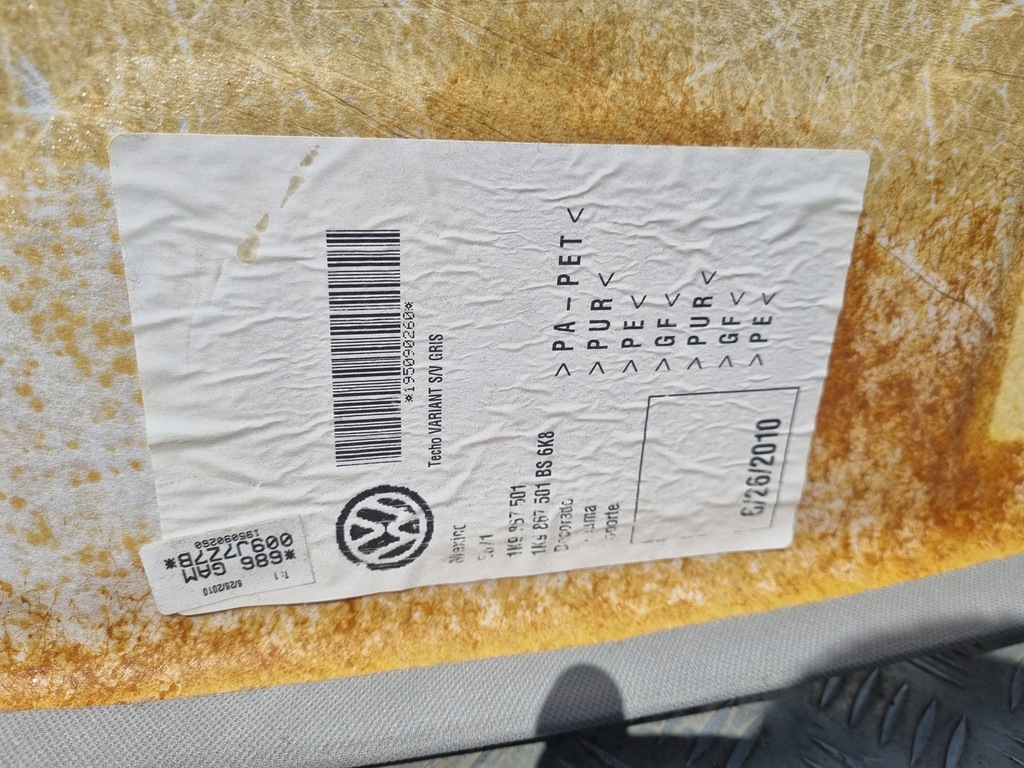 фото №8, Vw golf 6 vi kombi стеля 6k8