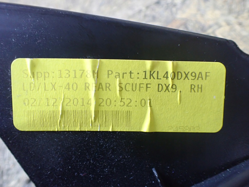 фото №10, Правый порог дверной молдинг dodge charger ii gen vi 2014 3.6 1kl40dx9af 6782